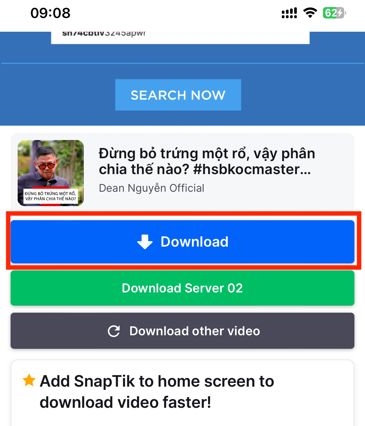 Cach Tai Video Tiktok Voi Snaptik App 5